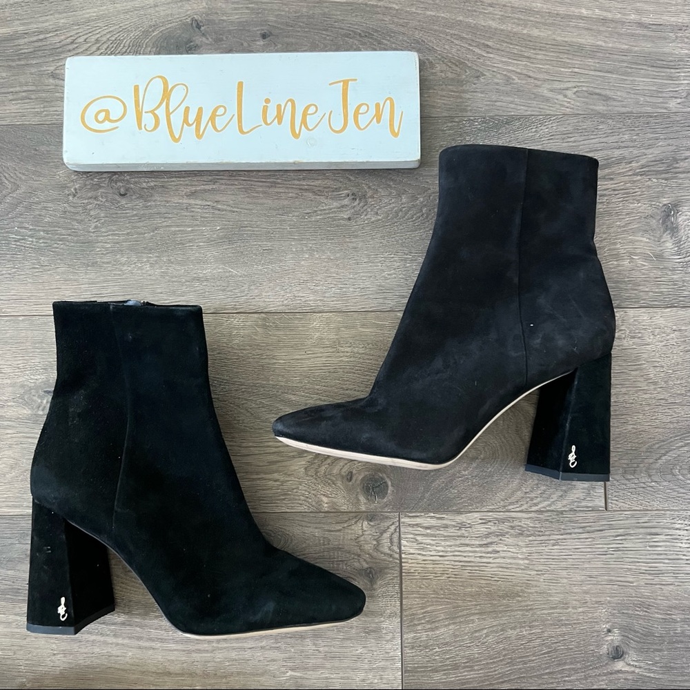 Sam Edelman Codie Black Suede Ankle Boots NWOT
